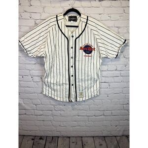 Vintage Hard Rock Cafe‎ Chicago Classic Collection Pinstripe Baseball Jersey L